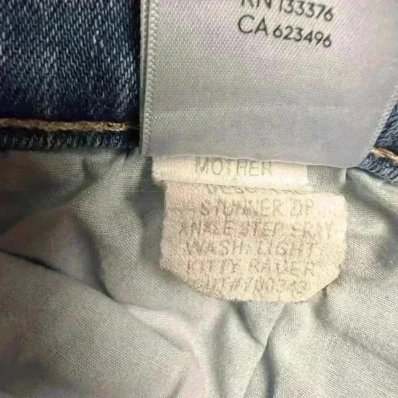 Mother The stunner Zip Ankle Step Fray in Light Kitty Racer Size 25 - Picture 11 of 11